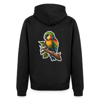 Bold Beauty - Unisex Premium Organic Zip Hoodie - black - Back - Nico (187cm)