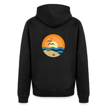 plage - Veste à capuche bio Premium Unisexe - noir - Dos - Nico (187cm)