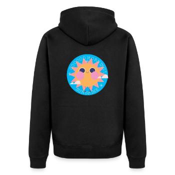 GOOOD MORNING - Veste à capuche bio Premium Unisexe - noir - Dos - Nico (187cm)