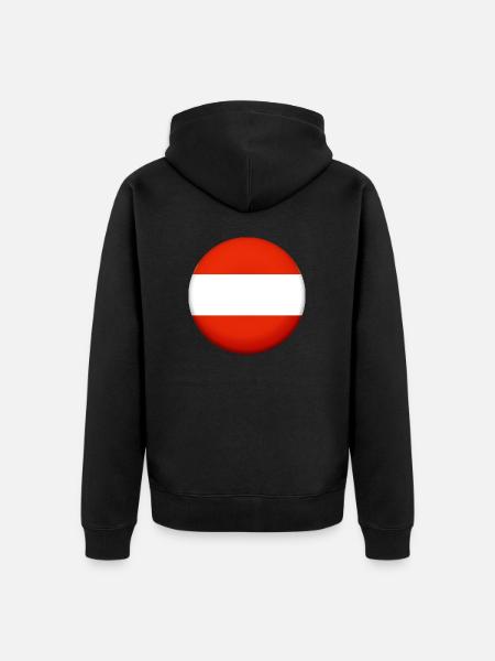 Austria Emblem - Unisex Premium Bio Zip Hoodie - Schwarz