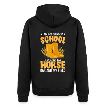 Quota agricole scolaire pour les agriculteurs - Veste à capuche bio Premium Unisexe - noir - Dos - Nico (187cm)