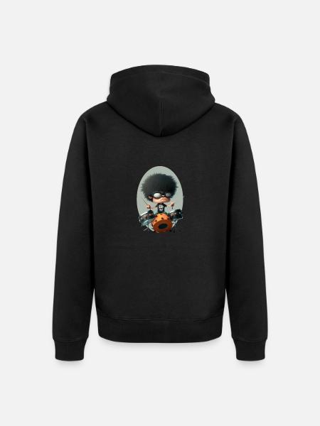 Drummer Boy - Unisex Premium Bio Zip Hoodie - Schwarz