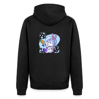 Weltraumreise Planeten Astronomie Kinder Astronaut - Unisex Premium Bio Zip Hoodie - Schwarz - Hinten - Nico (187cm)