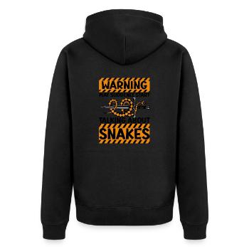 Schlangenbesitzer Schlangenliebhaber Schlangen - Unisex Premium Bio Zip Hoodie - Schwarz - Hinten - Nico (187cm)