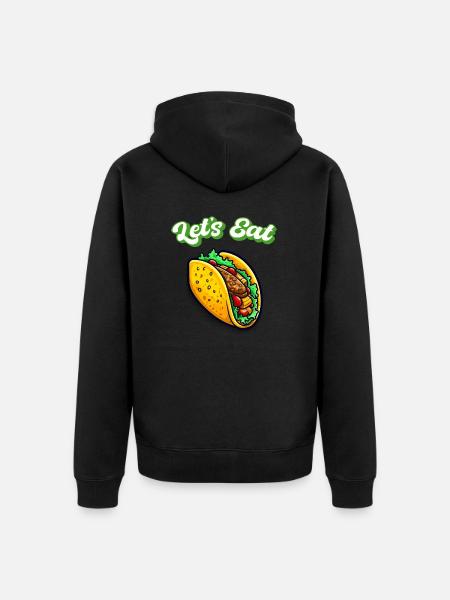 Let's Eat Tacos - Unisex Premium Organic Zip Hoodie - black