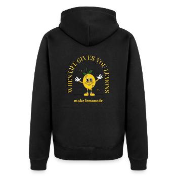 Faire de la limonade - Veste à capuche bio Premium Unisexe - noir - Dos - Nico (187cm)