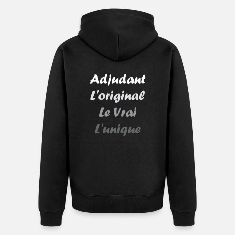 adjudant - Veste à capuche bio Premium Unisexe - noir