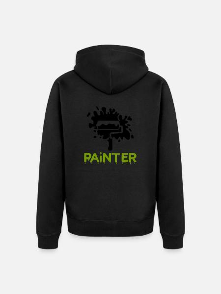 painting painter2 - Unisex Premium Bio Zip Hoodie - Schwarz