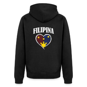 Philippines drapeau philippin fierté je cadeau - Veste à capuche bio Premium Unisexe - noir - Dos - Nico (187cm)