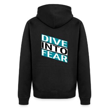 Bungee Jumping Jokes Bungee Jumping Techniques - Unisex Premium Organic Zip Hoodie - black - Back - Nico (187cm)