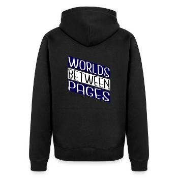 funny sayings escape quotes book reviews - Unisex Premium Bio Zip Hoodie - Schwarz - Hinten - Nico (187cm)