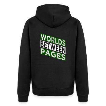 Reading Lists Geek Literary Community Joke - Unisex Premium Organic Zip Hoodie - black - Back - Nico (187cm)