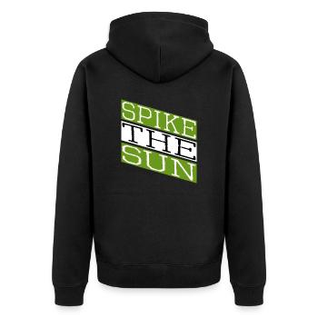geek beach volleyball skills - Unisex Premium Bio Zip Hoodie - Schwarz - Hinten - Nico (187cm)