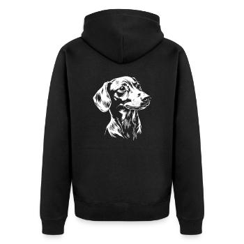 Teckel - Dog Fan - Teckel - Veste à capuche bio Premium Unisexe - noir - Dos - Nico (187cm)