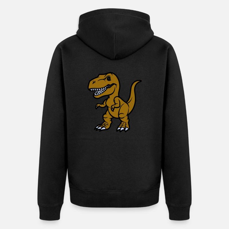 Bande dessinée T Rex - Veste à capuche bio Premium Unisexe - noir