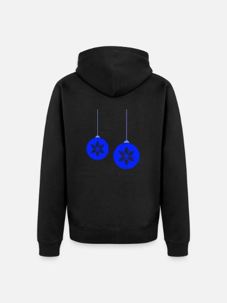 Weihnachtskugeln Stern - Unisex Premium Bio Zip Hoodie - Schwarz