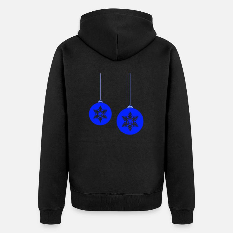 Weihnachtskugeln Stern - Unisex Premium Bio Zip Hoodie - Schwarz