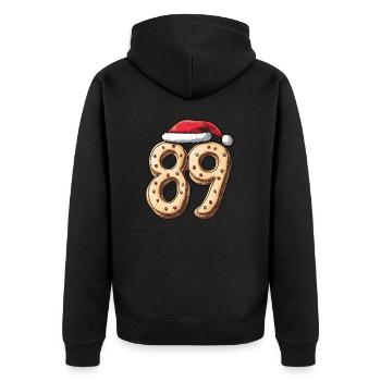 Biscuit de Noël à 89 chiffres - Veste à capuche bio Premium Unisexe - noir - Dos - Nico (187cm)