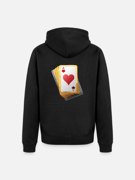 CARDS - Unisex Premium Bio Zip Hoodie - Schwarz