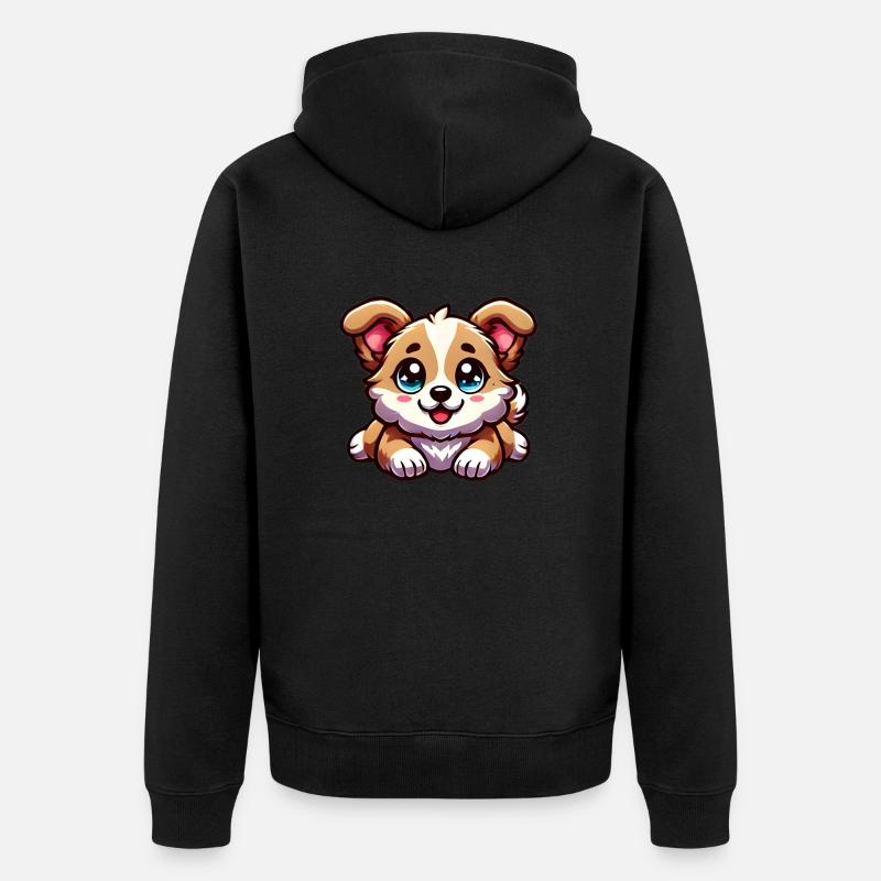 Amour 🐶❤️ mignon pour chiot - Veste à capuche bio Premium Unisexe - noir