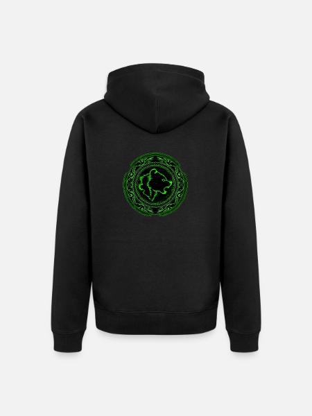 Valhalla Viking Bear Bear Symbol - Unisex Premium Organic Zip Hoodie - black