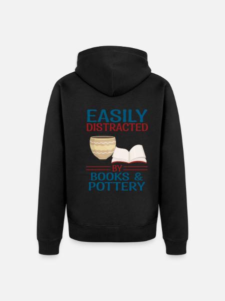Make pottery - Unisex Premium Organic Zip Hoodie - black