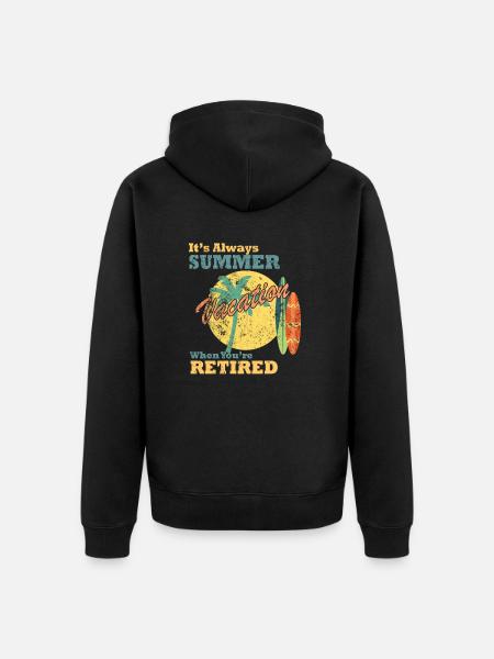 always summer retired - Unisex Premium Organic Zip Hoodie - black