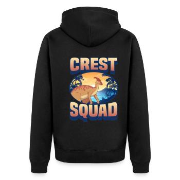 Dinosaurier Geschenke | Dino Kinder Geburtstage - Unisex Premium Bio Zip Hoodie - Schwarz - Hinten - Nico (187cm)