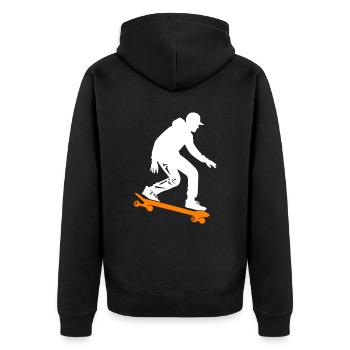 Skateboarding Homme Symbole Skateboard - Veste à capuche bio Premium Unisexe - noir - Dos - Nico (187cm)