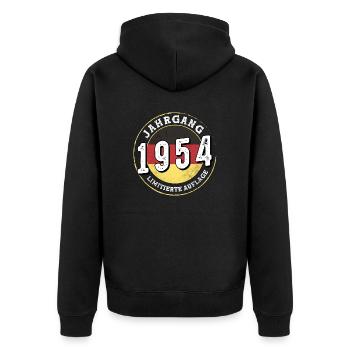 Limitierte Auflage 70 ans Jahrgangs 1954 - Veste à capuche bio Premium Unisexe - noir - Dos - Nico (187cm)