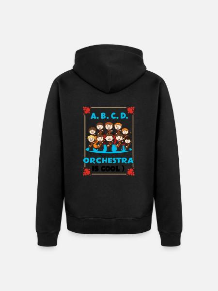 ABC School Orchestra - Unisex Premium Organic Zip Hoodie - black