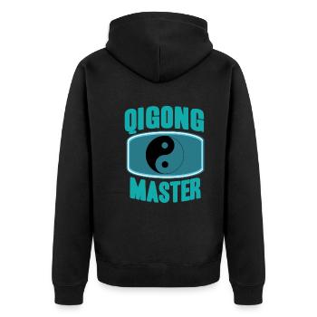 Maître de Qigong - Veste à capuche bio Premium Unisexe - noir - Dos - Nico (187cm)