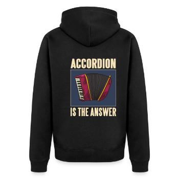 L’accordéon est la réponse - Veste à capuche bio Premium Unisexe - noir - Dos - Nico (187cm)