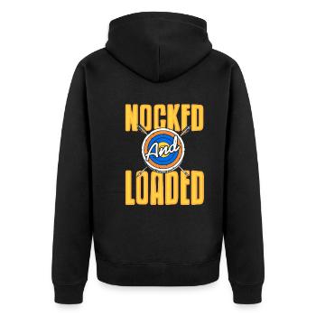 Geladen und entsicherT Nocked and Loaded - Veste à capuche bio Premium Unisexe - noir - Dos - Nico (187cm)