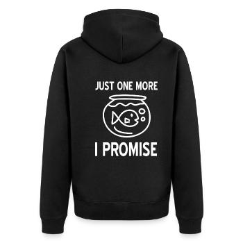 Juste un poisson de plus, promis - Veste à capuche bio Premium Unisexe - noir - Dos - Nico (187cm)
