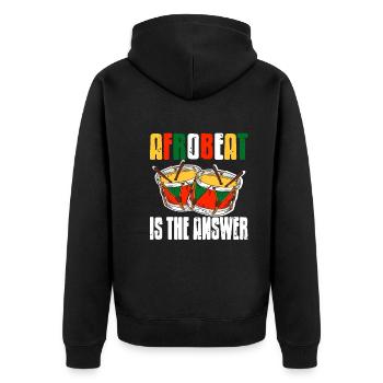 L’afrobeat est la réponse - Veste à capuche bio Premium Unisexe - noir - Dos - Nico (187cm)