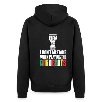 Je ne me trompe pas quand je joue Afrobeats - Veste à capuche bio Premium Unisexe - noir - Dos - Nico (187cm)