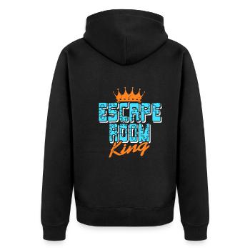 Salle d’évasion King - Veste à capuche bio Premium Unisexe - noir - Dos - Nico (187cm)