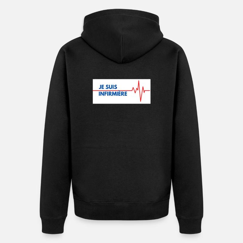 je suis infirmière - Veste à capuche bio Premium Unisexe - noir