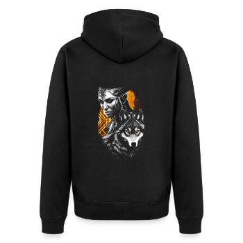 Gardiens de la forêt - Veste à capuche bio Premium Unisexe - noir - Dos - Nico (187cm)