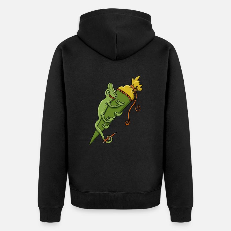 Cône d’école caméléon - Veste à capuche bio Premium Unisexe - noir