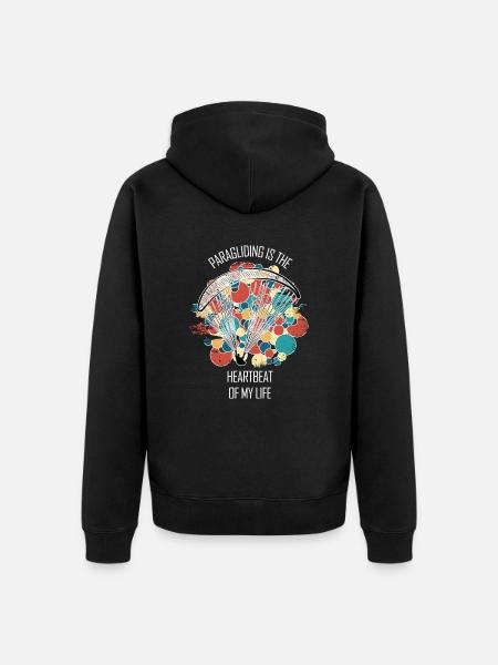 Paragliding Gleitschirm Paragleiter Paraglider - Unisex Premium Organic Zip Hoodie - black