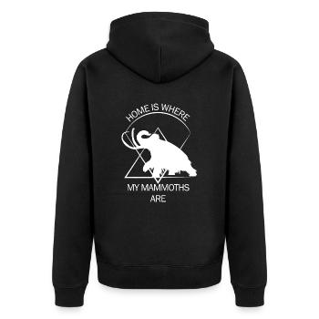 Drôle de mammouth Âge de pierre Conception de l’âge de glace Préhistorique - Veste à capuche bio Premium Unisexe - noir - Dos - Nico (187cm)