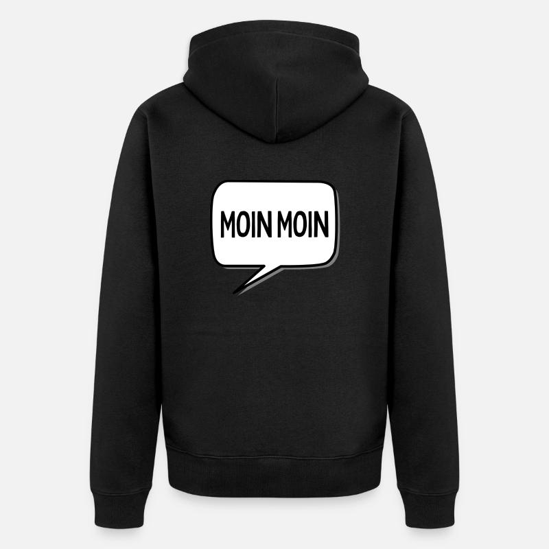 Moin Moin - Unisex Premium Bio Zip Hoodie - Schwarz