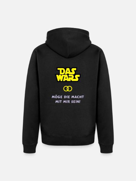Das Wars - Unisex Premium Bio Zip Hoodie - Schwarz