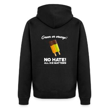 Twinni - Unisex Premium Bio Zip Hoodie - Schwarz - Hinten - Nico (187cm)