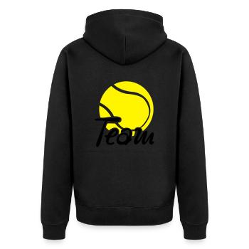 tennis_team - Veste à capuche bio Premium Unisexe - noir - Dos - Nico (187cm)