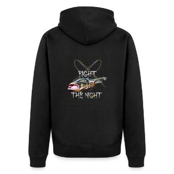 Wallershirt Wels Wels Hoodie Waller Pêche - Veste à capuche bio Premium Unisexe - noir - Dos - Nico (187cm)