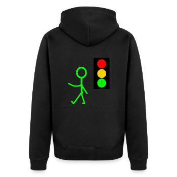 Feux de signalisation - Veste à capuche bio Premium Unisexe - noir - Dos - Nico (187cm)