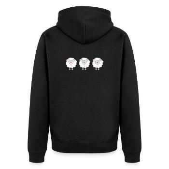 mouton - Veste à capuche bio Premium Unisexe - noir - Dos - Nico (187cm)